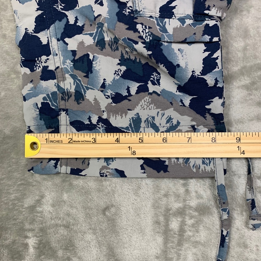 The North Face Womens Size 0 Paramount Camo Cargo Capri Pants Blue Gray Hiking - Picture 15 of 15